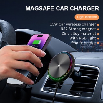 RGB Magnetic wireless car charger