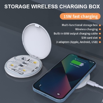 Storage box with wireless charger